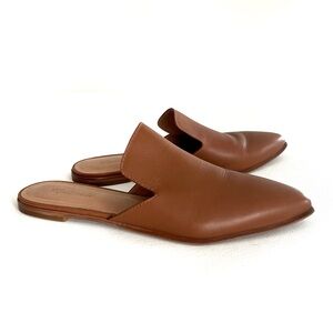 Madewell The Gemma Mule in Leather English Saddle Size 11